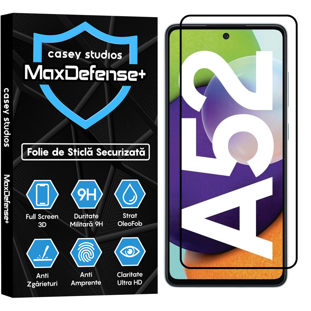Folie Sticla MaxDefense+ - Samsung Galaxy S23 FE/A54 - Negru