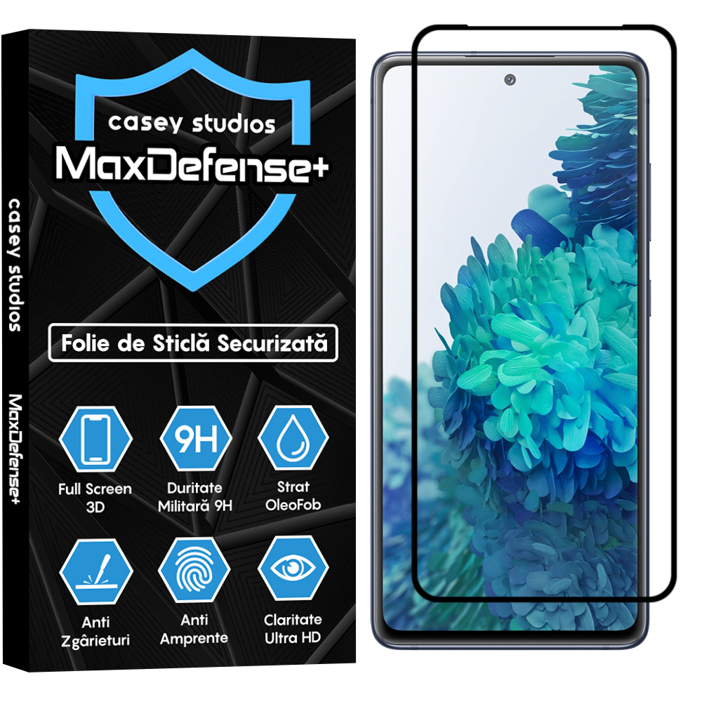 Folie Sticla MaxDefense+ - Samsung Galaxy S20 FE 2022 - Negru