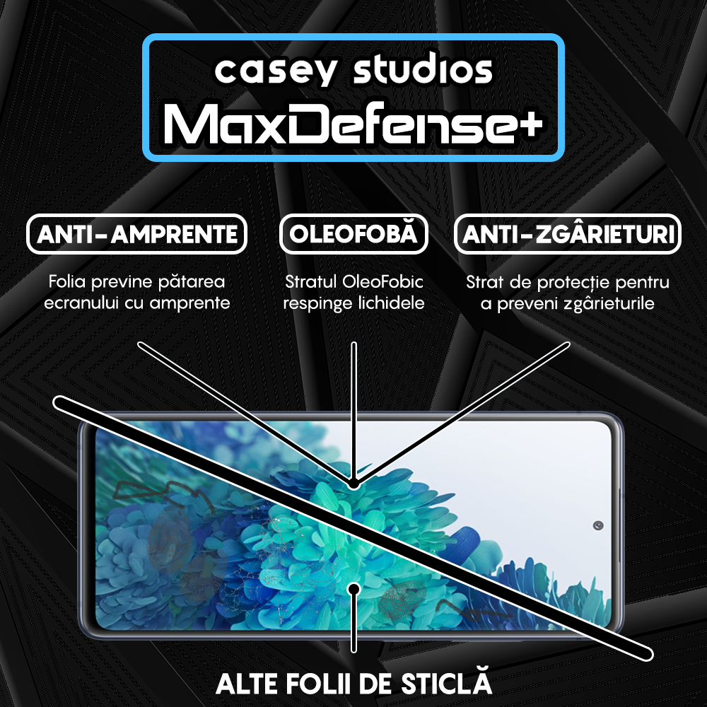 Folie Sticla MaxDefense+ - Samsung Galaxy S20 FE 2022 - Negru
