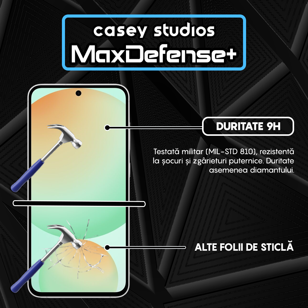 Folie Sticla MaxDefense+ - Samsung Galaxy S24 FE - Negru