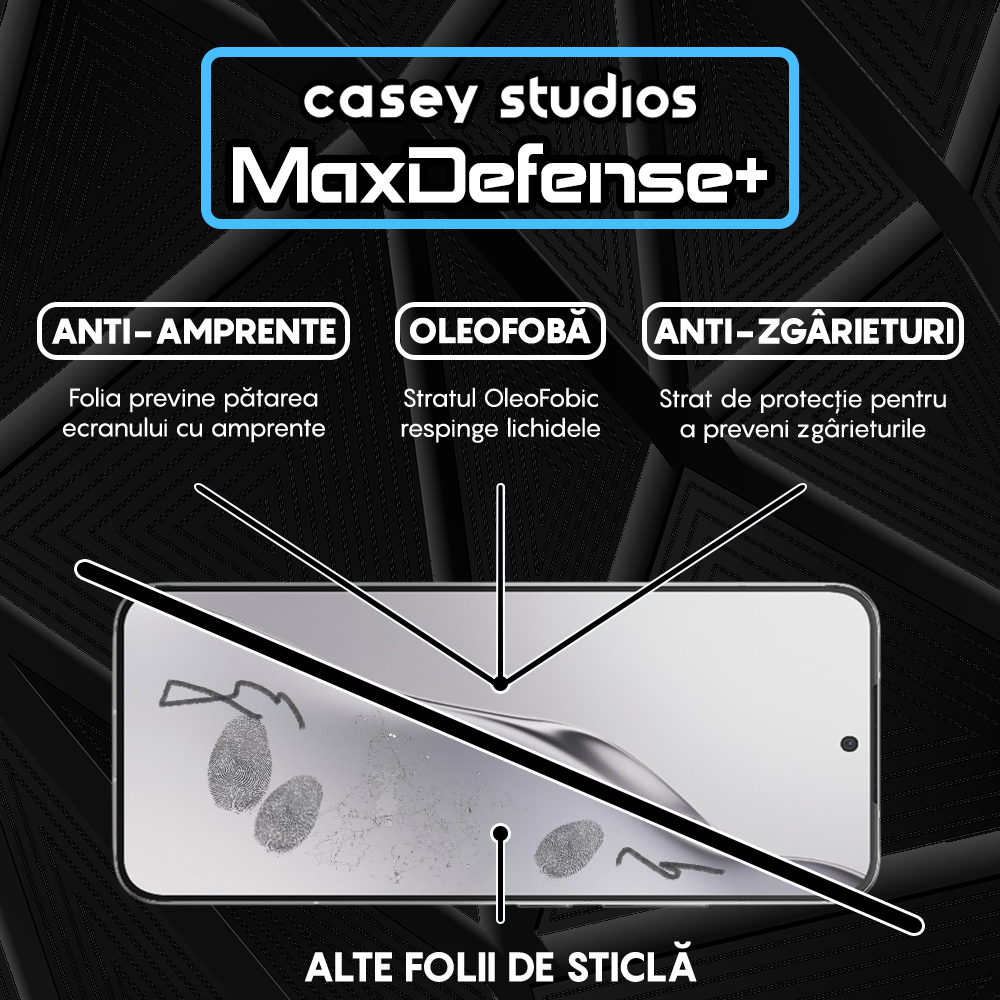 Folie Sticla MaxDefense+ - Xiaomi 15 - Negru