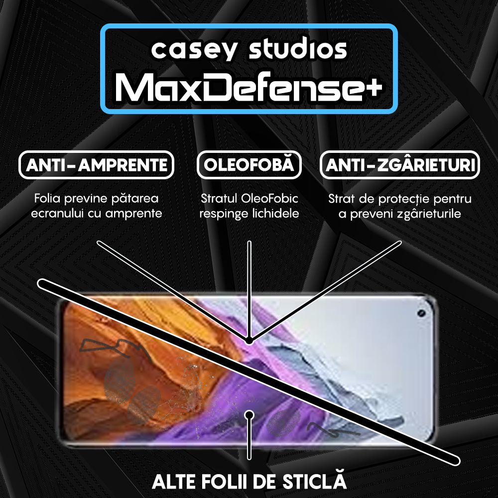 Folie Sticla MaxDefense+ - Xiaomi Mi 11/Mi 11 Pro/Mi 11 Ultra - Negru