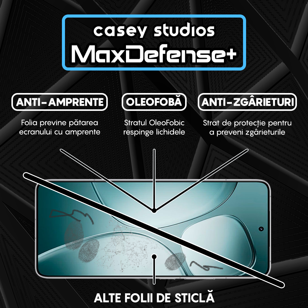 Folie Sticla MaxDefense+ - Xiaomi Redmi K70 Ultra - Negru