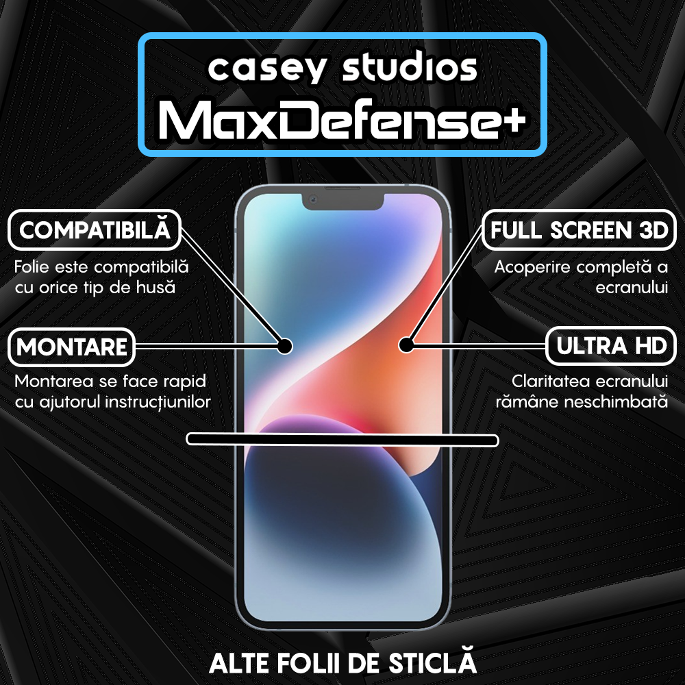 Folie Sticla MaxDefense+ - iPhone 14 - Matte