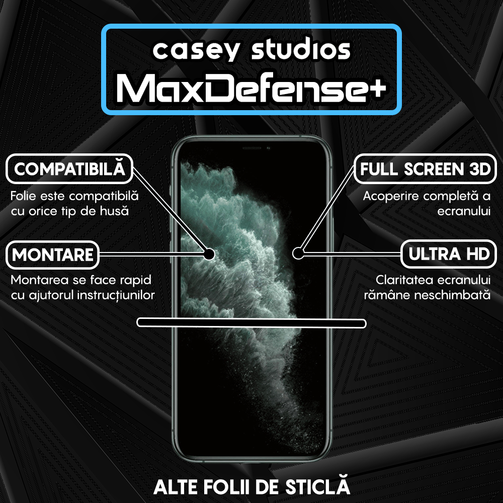 Folie Sticla MaxDefense+ - iPhone 11 Pro - Matte