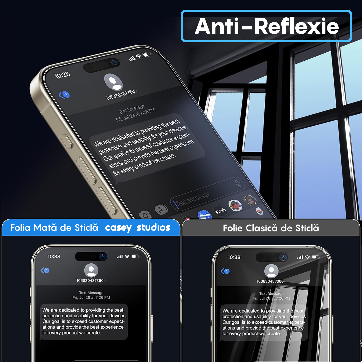 Folie Sticla MaxDefense+ - iPhone XS Max - Matte