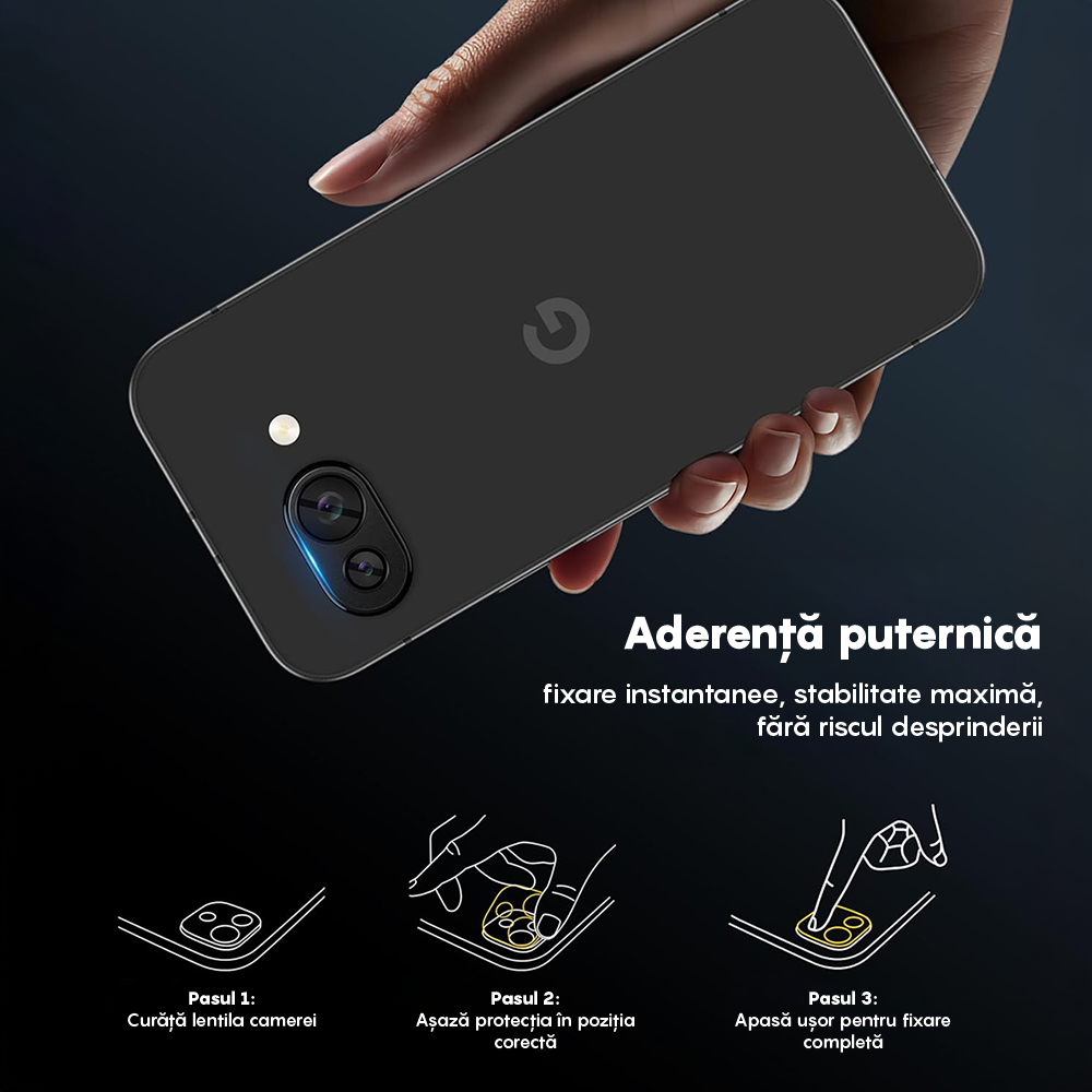 Set 2x Folie Camera MaxDefense+ - Google Pixel 9A - Clear