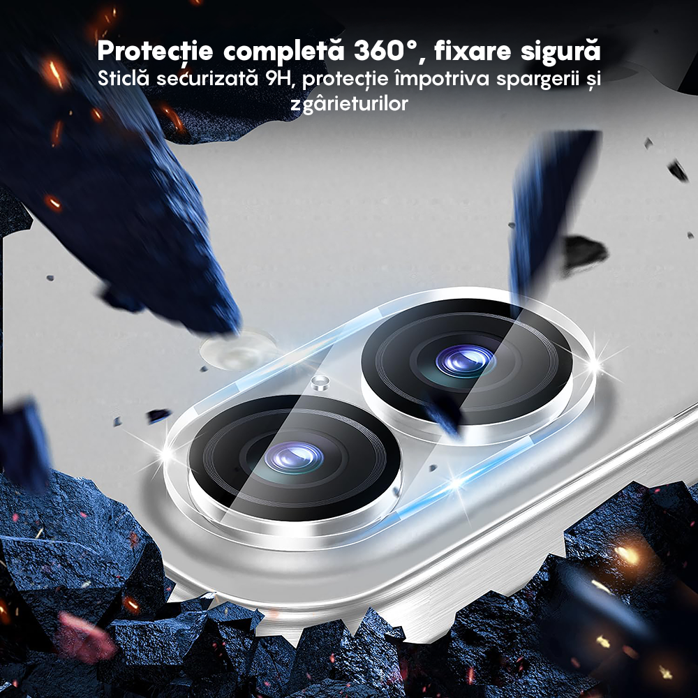 Set 2x Folie Camera MaxDefense+ - iPhone 16 /16 Plus - Clear