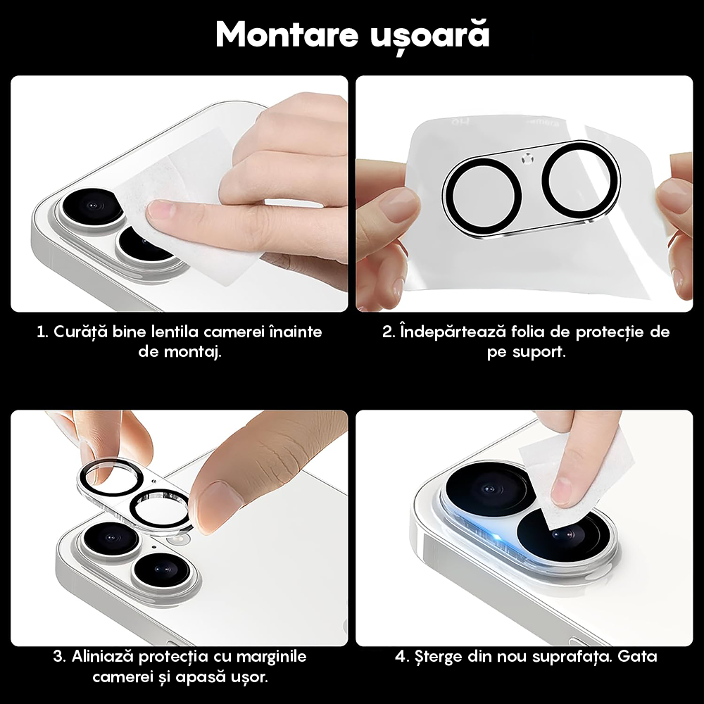 Set 2x Folie Camera MaxDefense+ - iPhone 17 - Clear