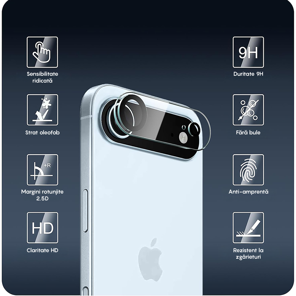 Set 2x Folie Camera MaxDefense+ - iPhone 17 Air - Clear