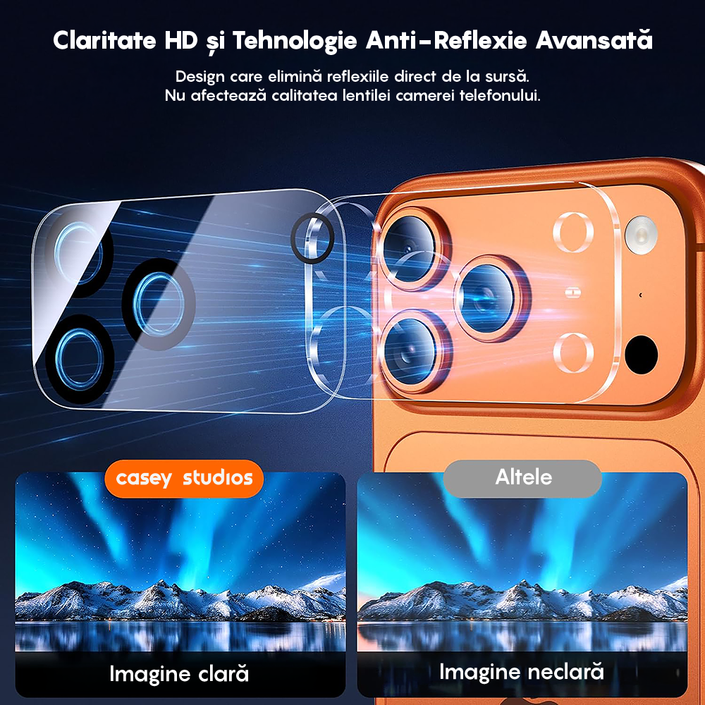 Set 2x Folie Camera MaxDefense+ - iPhone 17 Pro - Clear