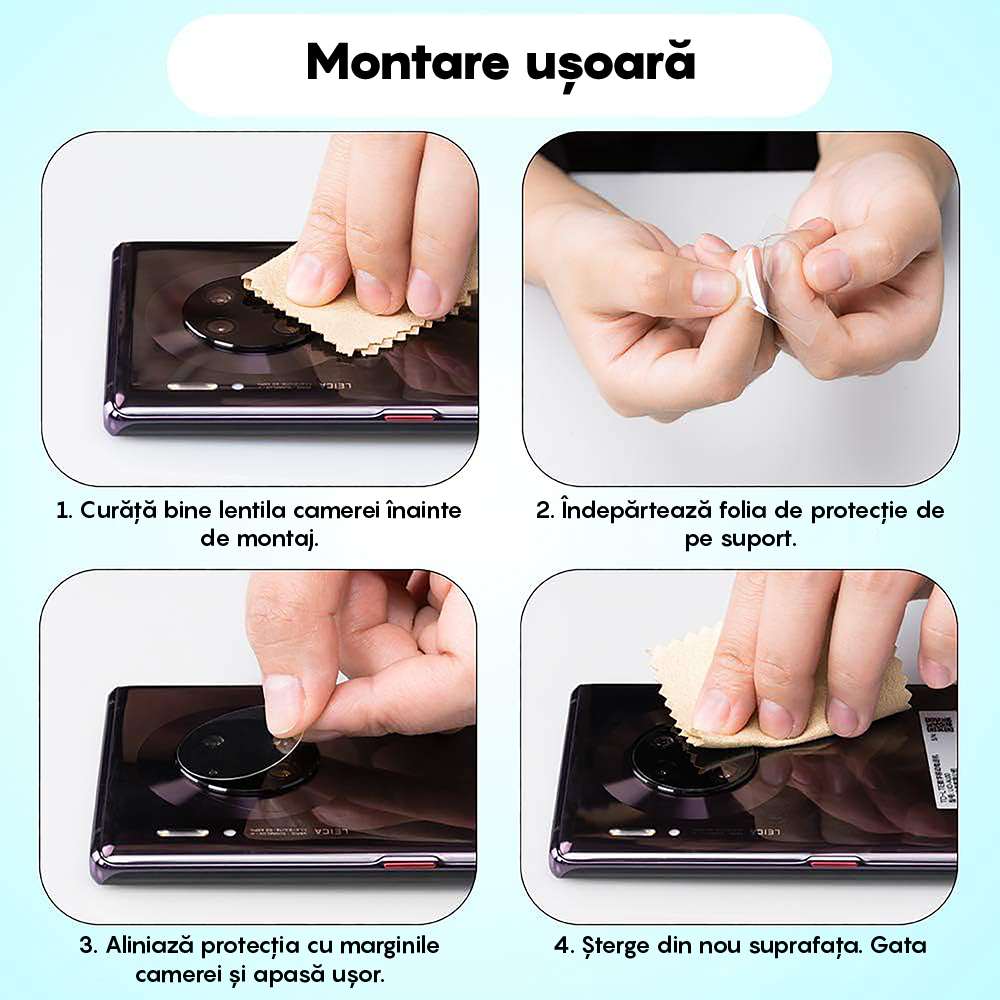 Set 2x Folie Camera MaxDefense+ - Samsung Galaxy A52/A52s - Clear