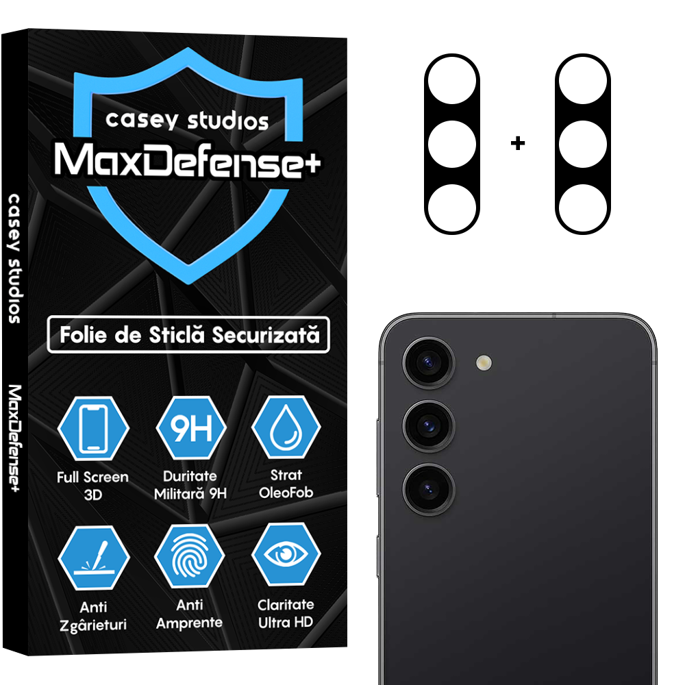 Set 2x Folie Camera MaxDefense+ - Samsung Galaxy S23/S23 Plus - Clear