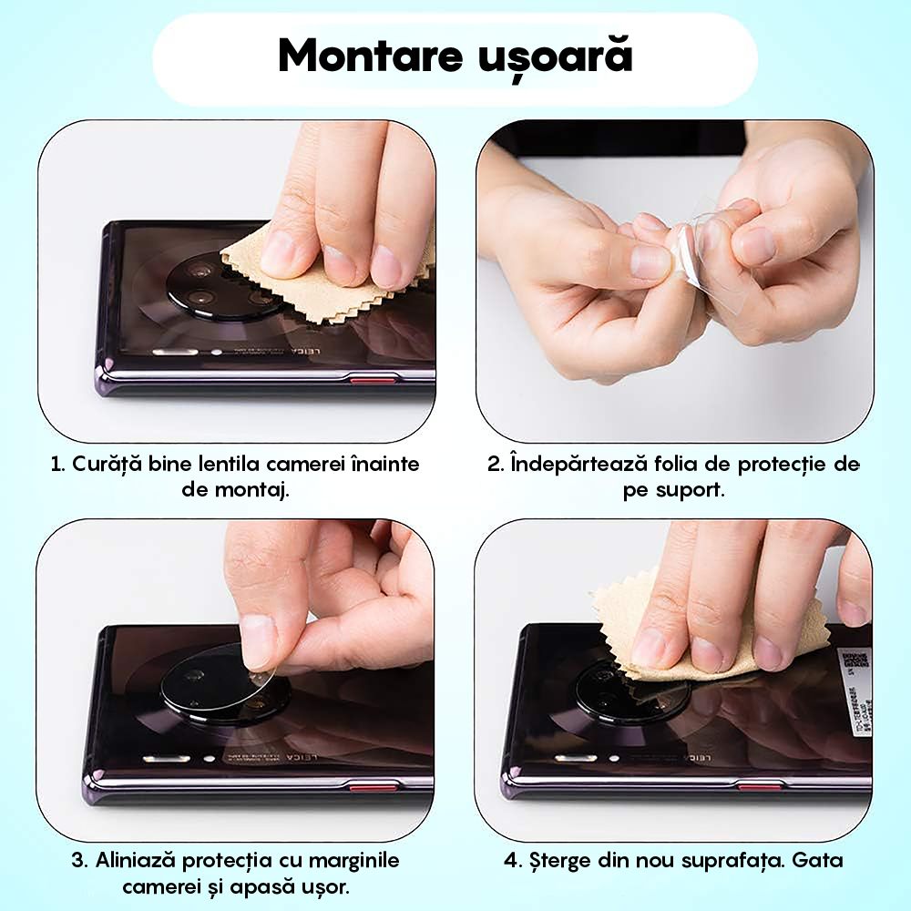 Set 2x Folie Camera MaxDefense+ - Samsung Galaxy S24 - Clear