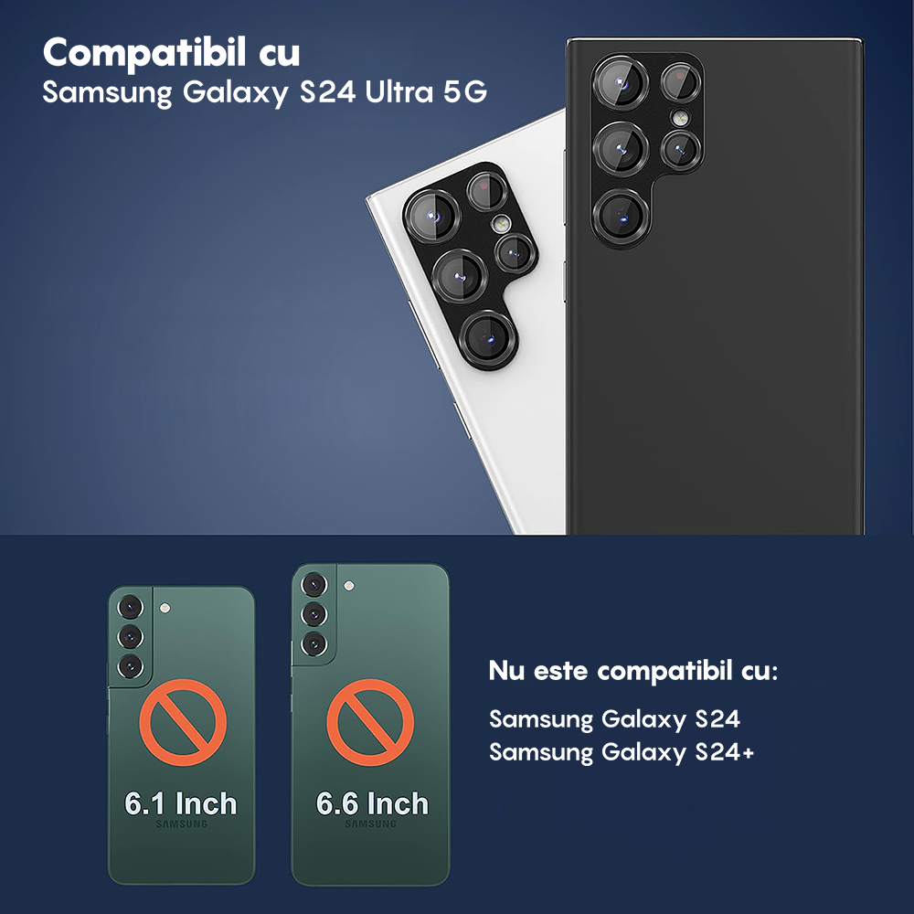 Set 2x Folie Camera MaxDefense+ - Samsung Galaxy S24 Ultra - Clear