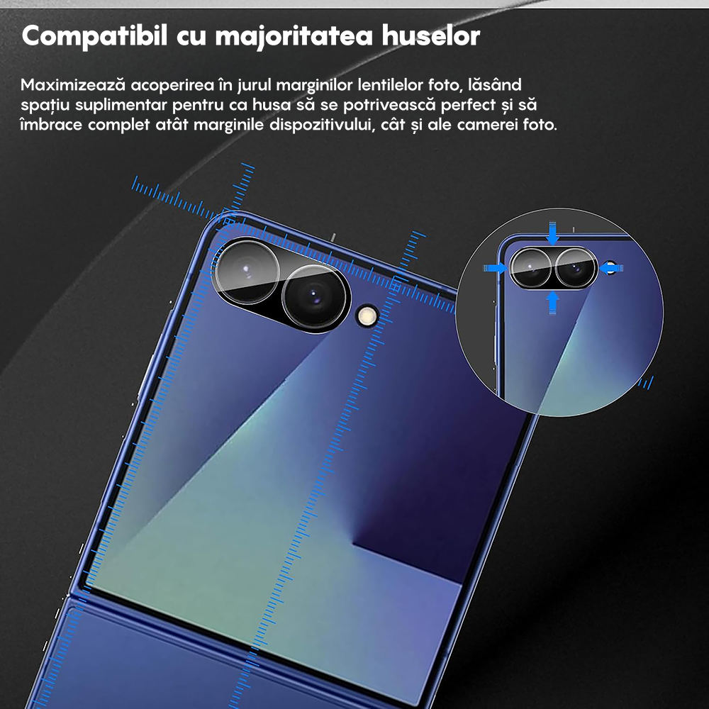 Set 2x Folie Camera MaxDefense+ - Samsung Galaxy Z Flip5 - Clear