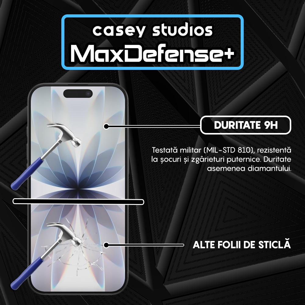 Folie Sticla MaxDefense+ - iPhone 17 - Privacy