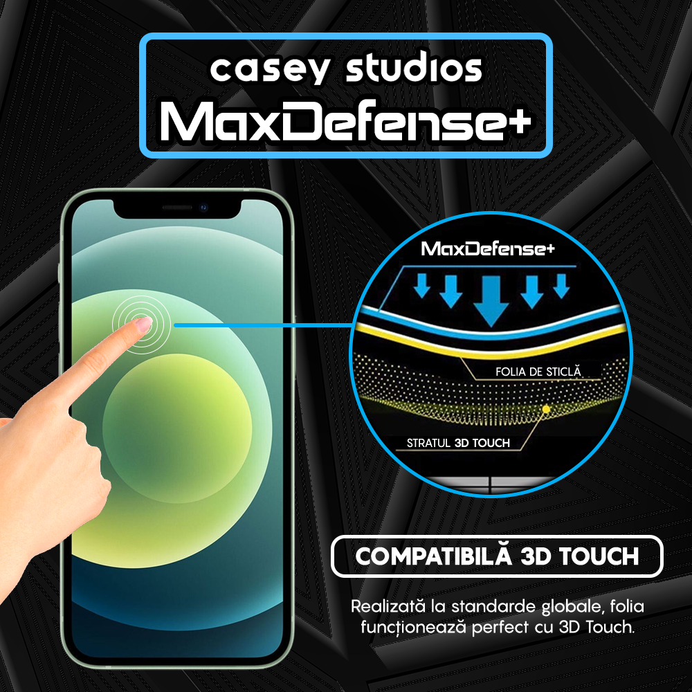 Folie Sticla MaxDefense+ - iPhone 12 Mini - Privacy
