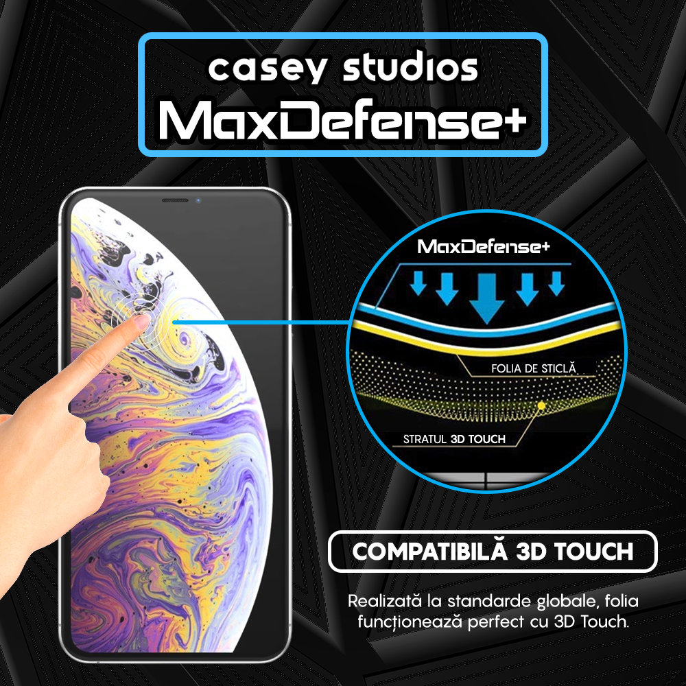 Folie Sticla MaxDefense+ - iPhone XS Max - Privacy