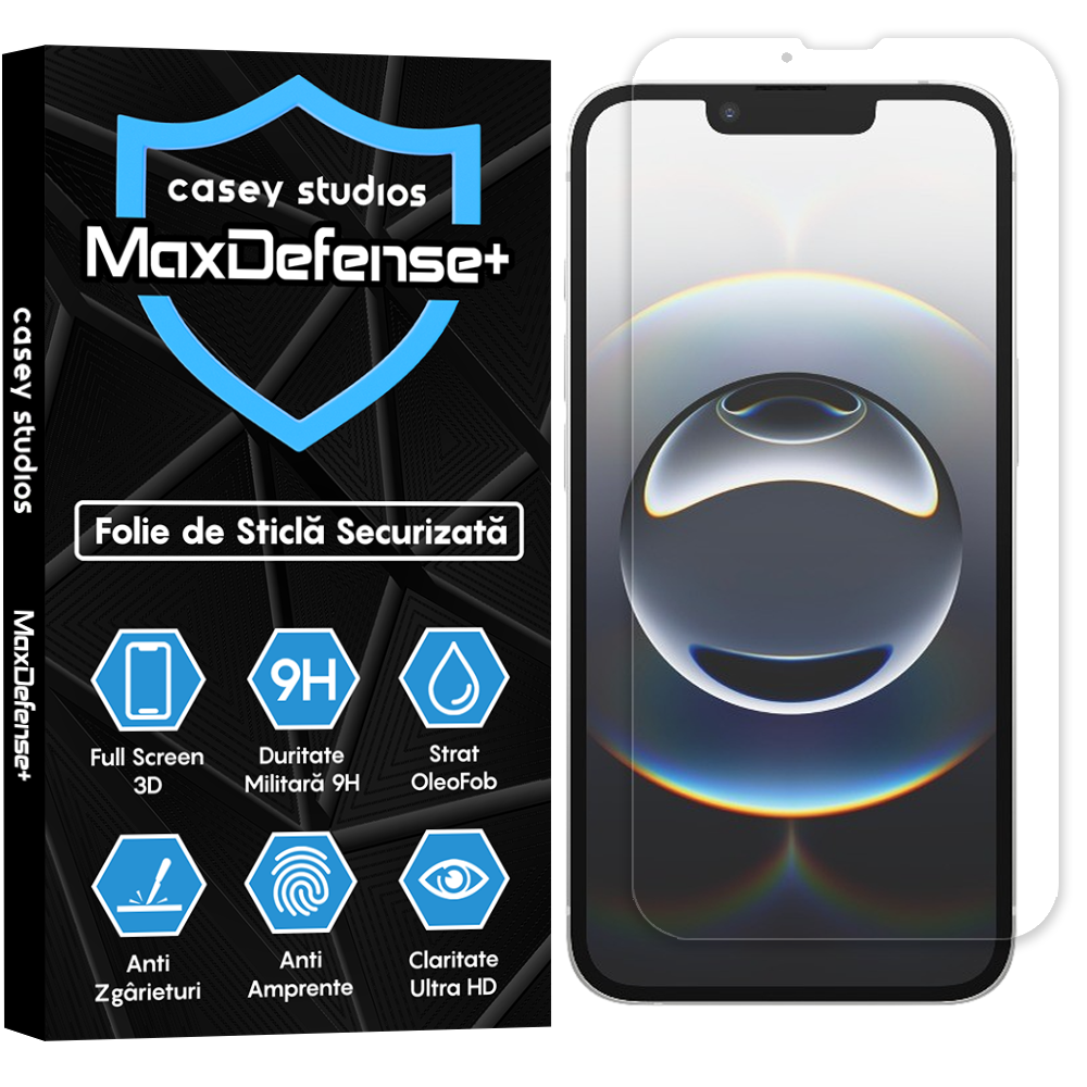 Folie Sticla MaxDefense+ - iPhone 16e - Clear