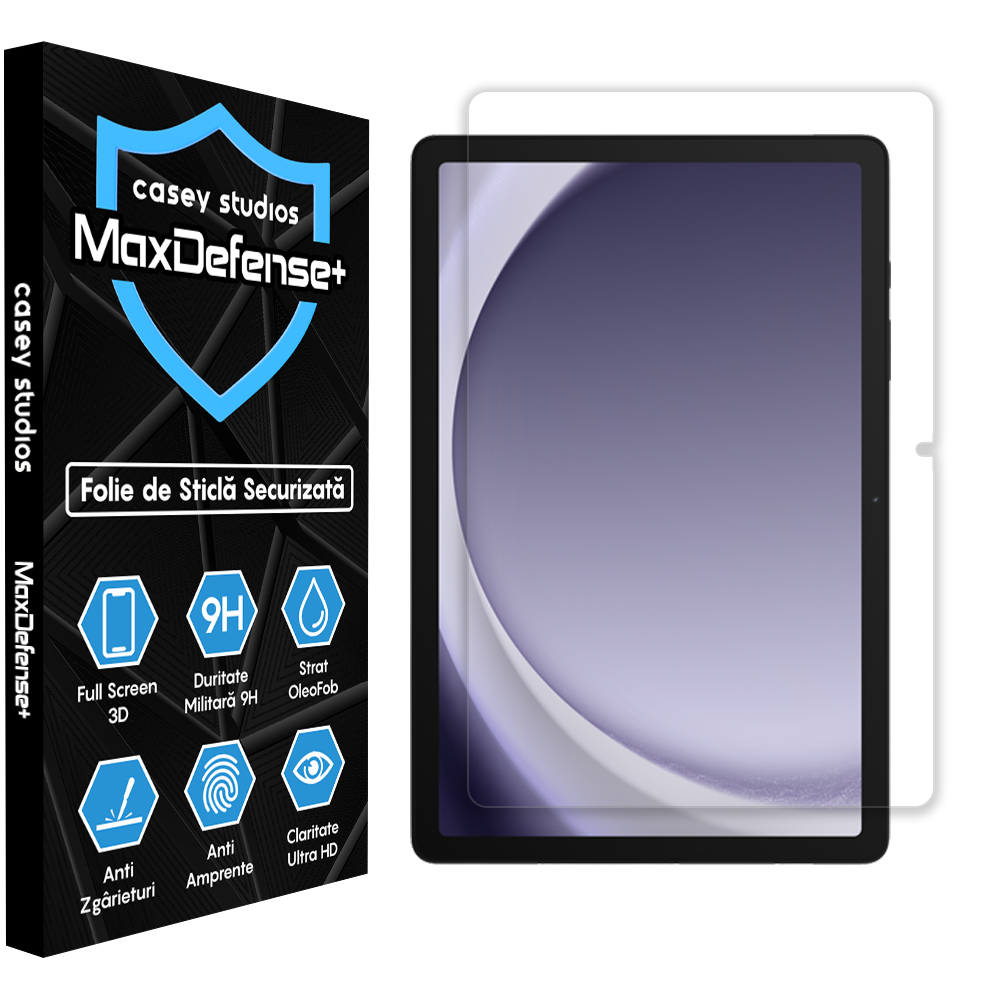 Folie Sticla MaxDefense+ - Samsung Galaxy Tab A9 Plus - Clear