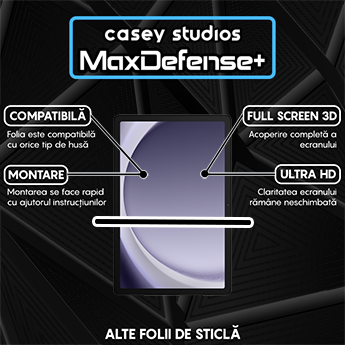 Folie Sticla MaxDefense+ - Samsung Galaxy Tab A9 Plus - Clear