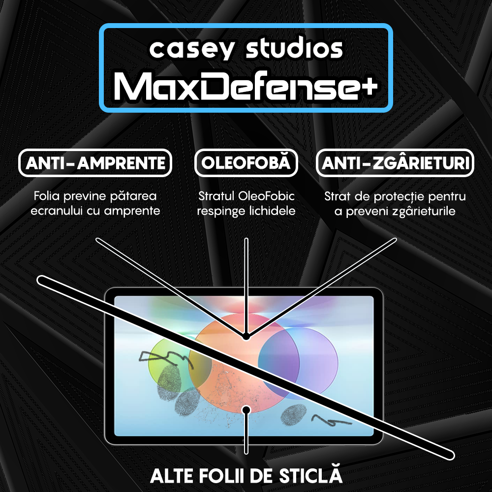 Folie Sticla MaxDefense+ - Huawei MatePad 10.4/10.4 2022 - Clear