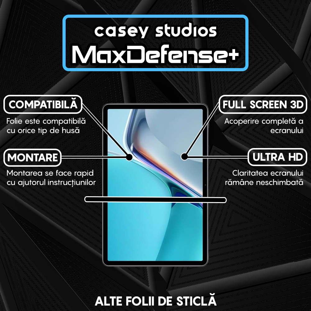 Folie Sticla MaxDefense+ - Huawei MatePad Pro 12.6 2021 - Clear