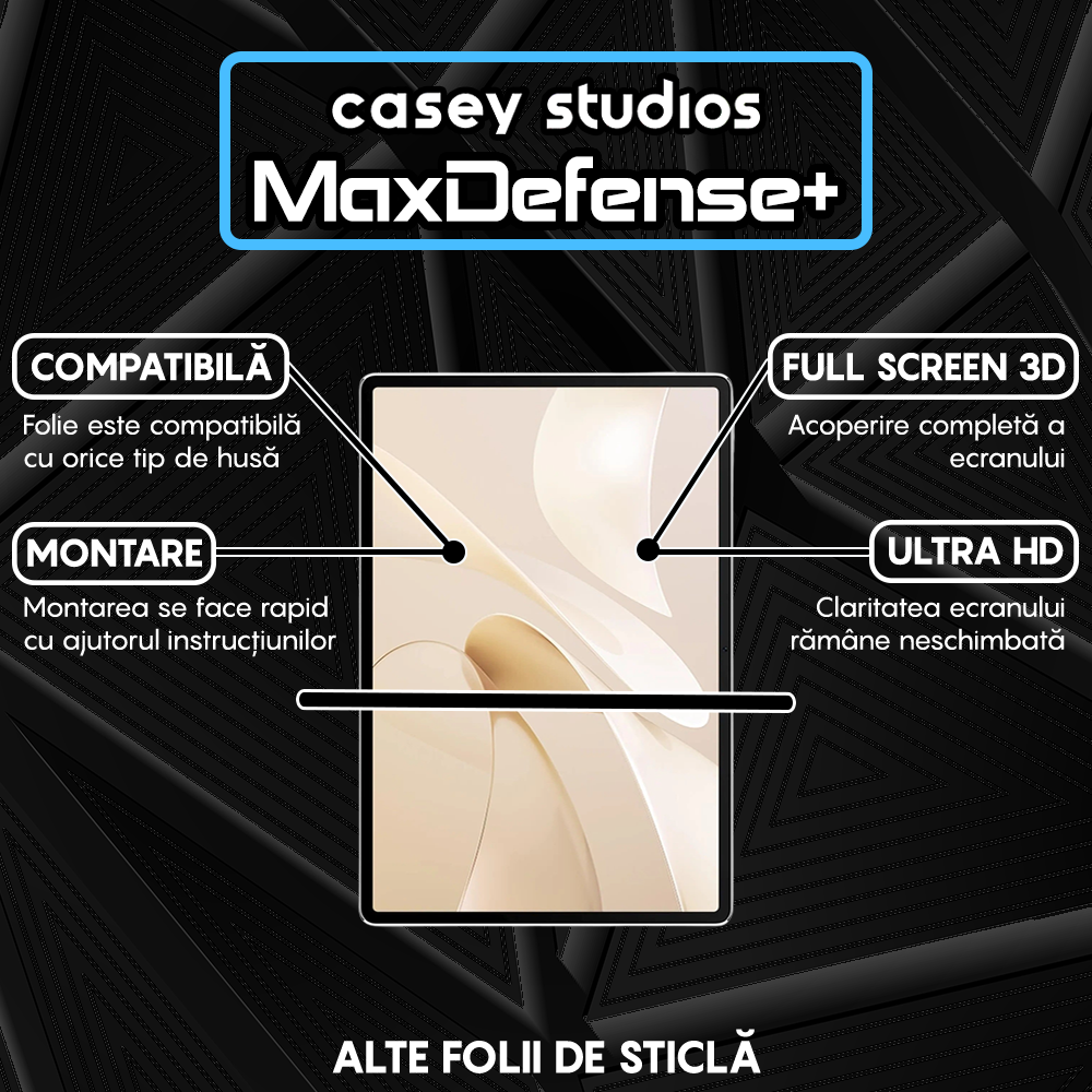 Folie Sticla MaxDefense+ - Huawei MatePad 12 X - Clear