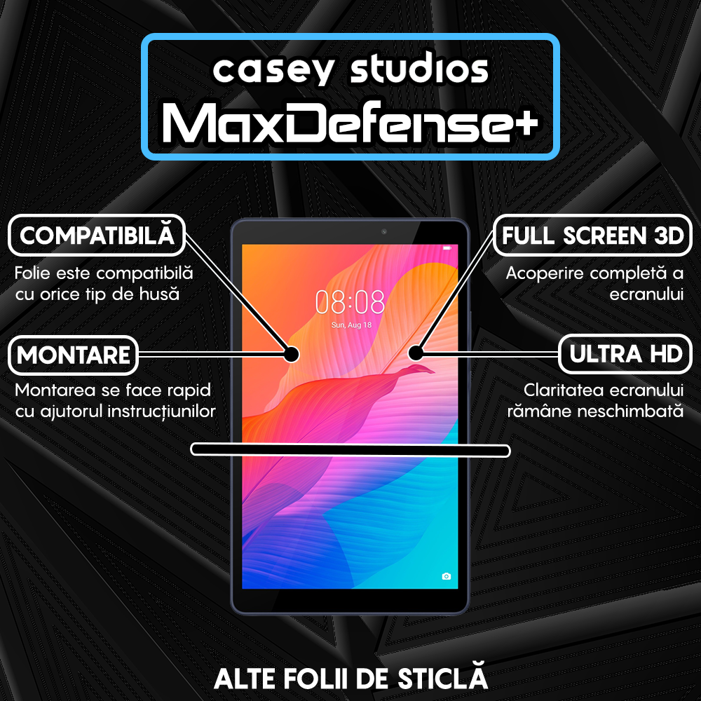 Folie Sticla MaxDefense+ - Huawei MatePad T8 - Clear