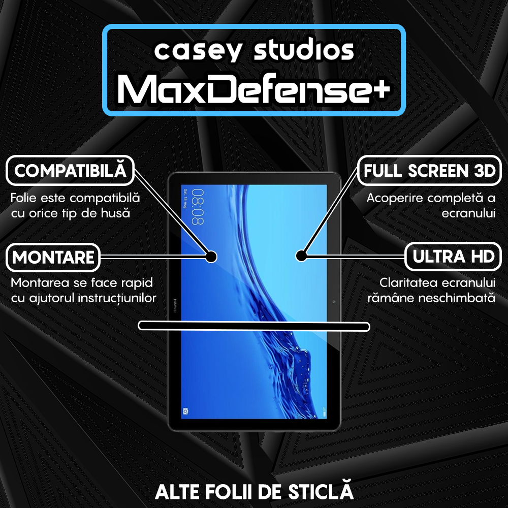 Folie Sticla MaxDefense+ - Huawei Mediapad T5 10.1" 2018 W09/W19/L03/L09 - Clear