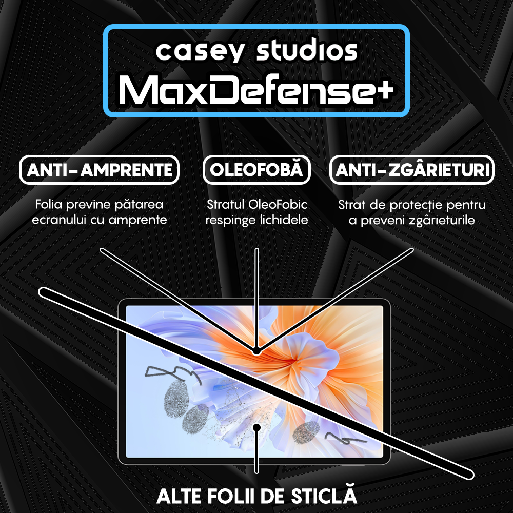 Folie Sticla MaxDefense+ - Honor Pad V9 - Clear