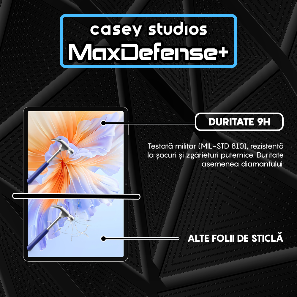 Folie Sticla MaxDefense+ - Honor Pad V9 - Clear