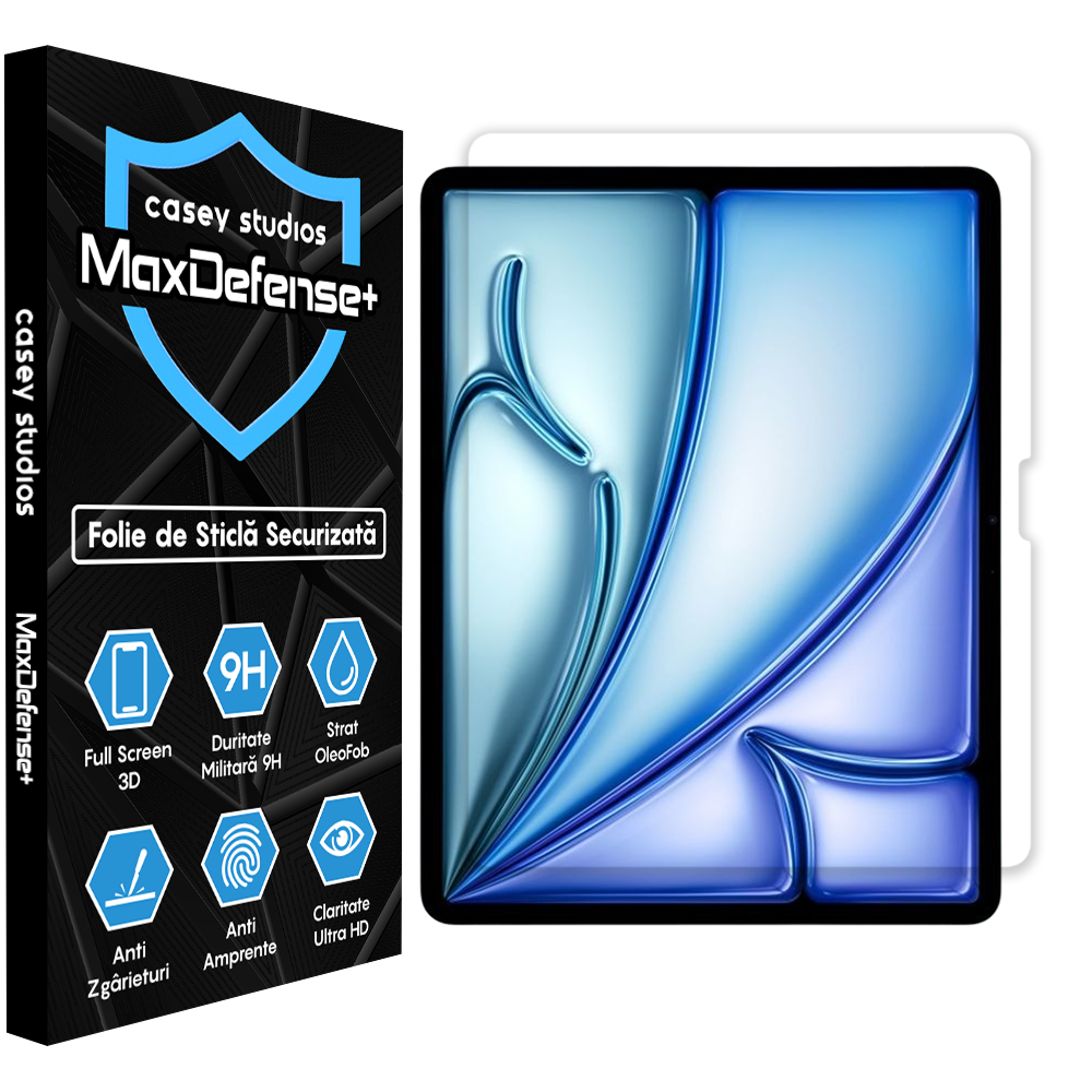 Folie Sticla MaxDefense+ - iPad Air 13 2024 - Clear