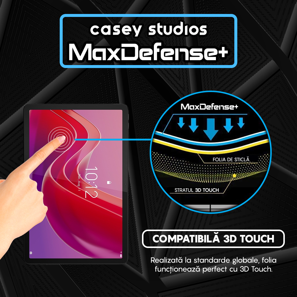 Folie Sticla MaxDefense+ - Lenovo Tab M11 - Clear