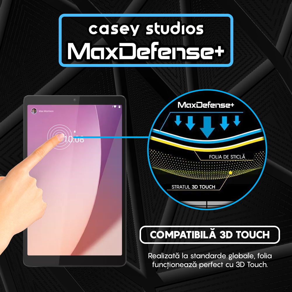 Folie Sticla MaxDefense+ - Lenovo Tab M8 Gen4 2024 - Clear