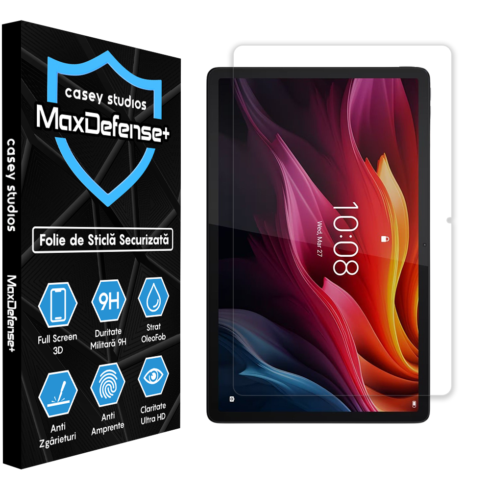 Folie Sticla MaxDefense+ - Lenovo Tab P12 - Clear