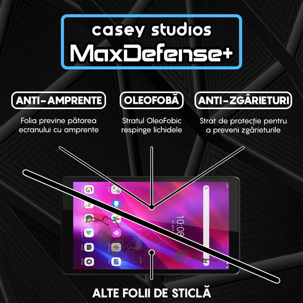 Folie Sticla MaxDefense+ - Lenovo Tab M8 HD/M8 3rd Gen 8" (TB-8505F/TB-8506X) - Clear