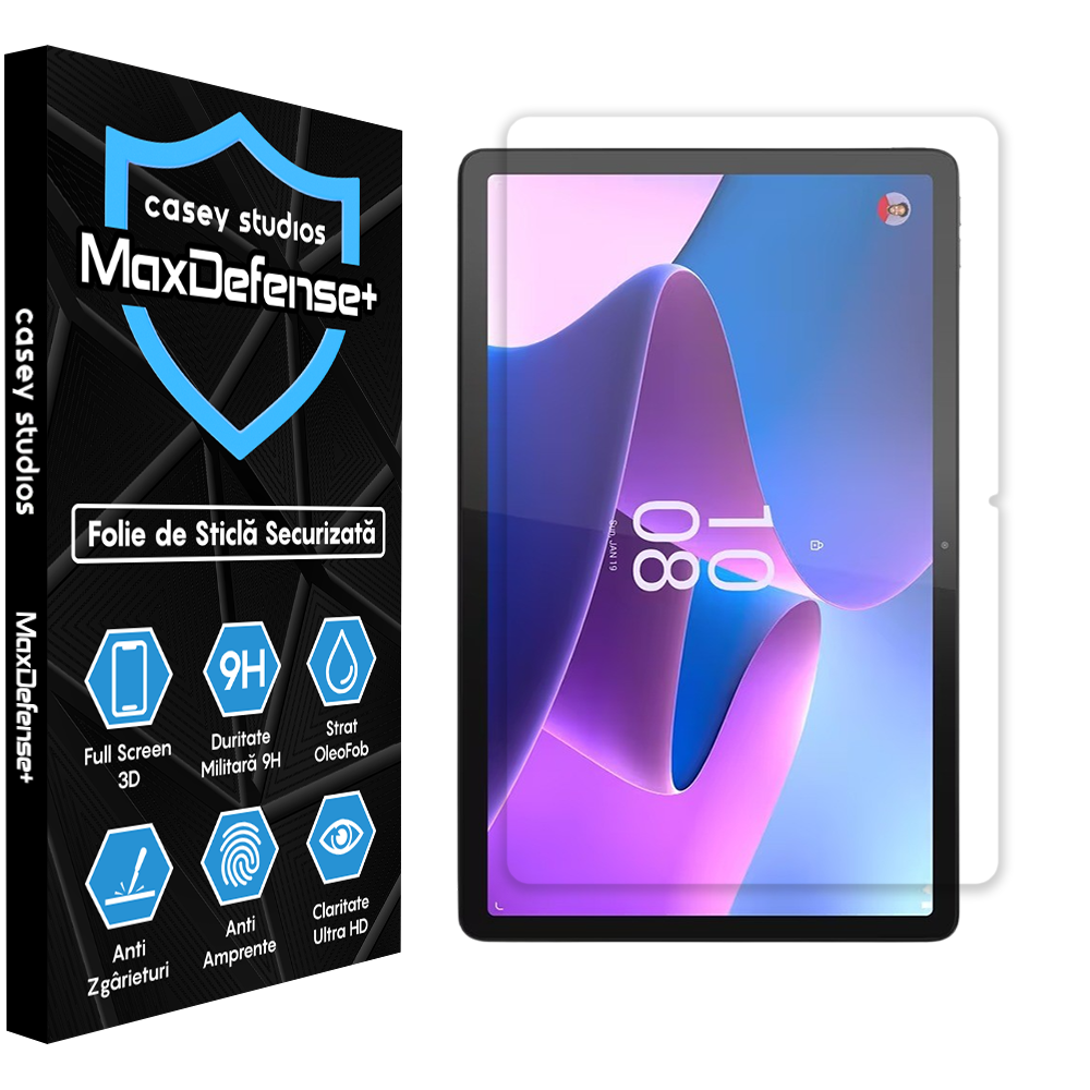 Folie Sticla MaxDefense+ - Lenovo Tab P11 Pro Gen 2 2022 11.2'' (TB-132FU) - Clear