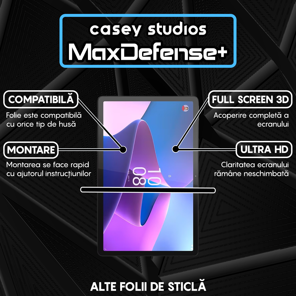 Folie Sticla MaxDefense+ - Lenovo Tab P11 Pro Gen 2 2022 11.2'' (TB-132FU) - Clear