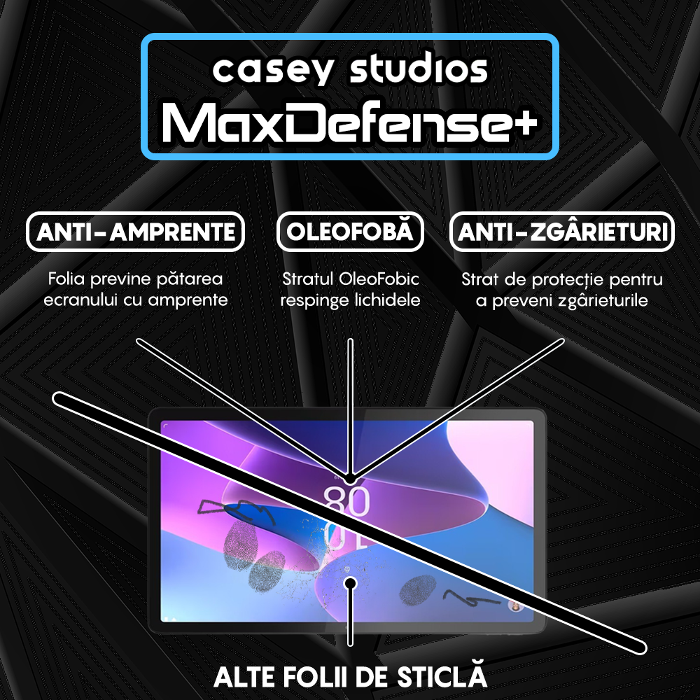 Folie Sticla MaxDefense+ - Lenovo Tab P11 Pro Gen 2 2022 11.2'' (TB-132FU) - Clear