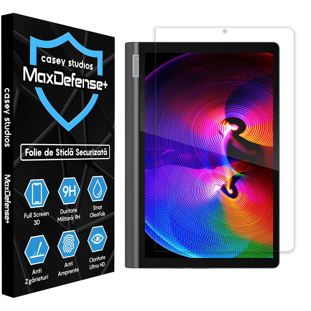 Folie Sticla MaxDefense+ - Lenovo Yoga Smart Tab 10.1" (YT-X705F) - Clear