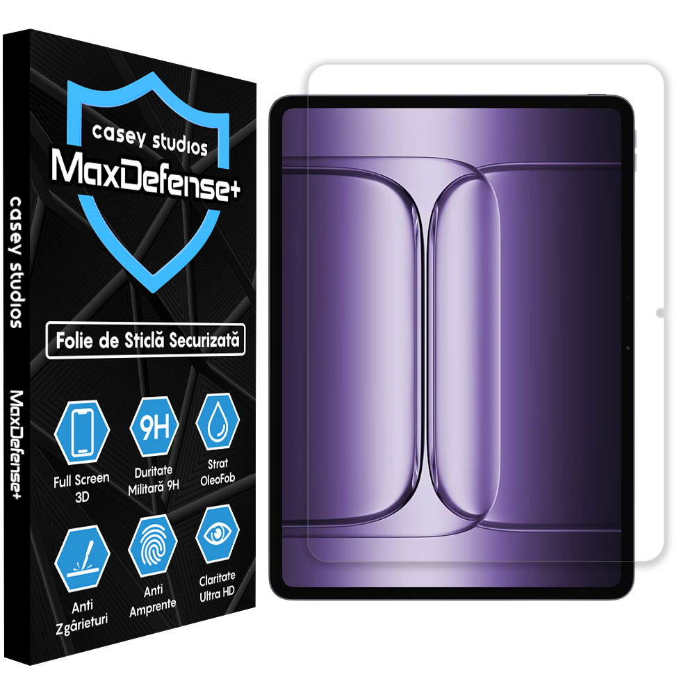 Folie Sticla MaxDefense+ - OnePlus Pad 3 - Clear