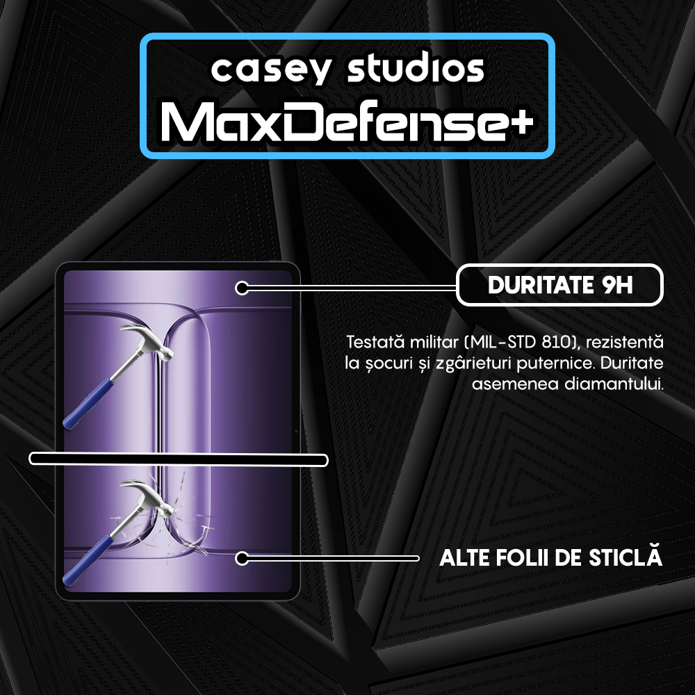 Folie Sticla MaxDefense+ - OnePlus Pad 3 - Clear