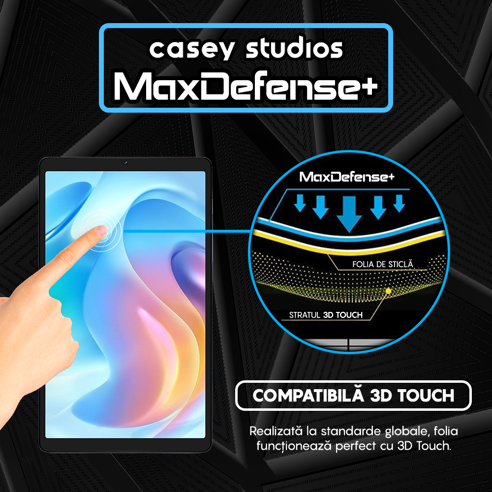 Folie Sticla MaxDefense+ - Realme Pad Mini - Clear
