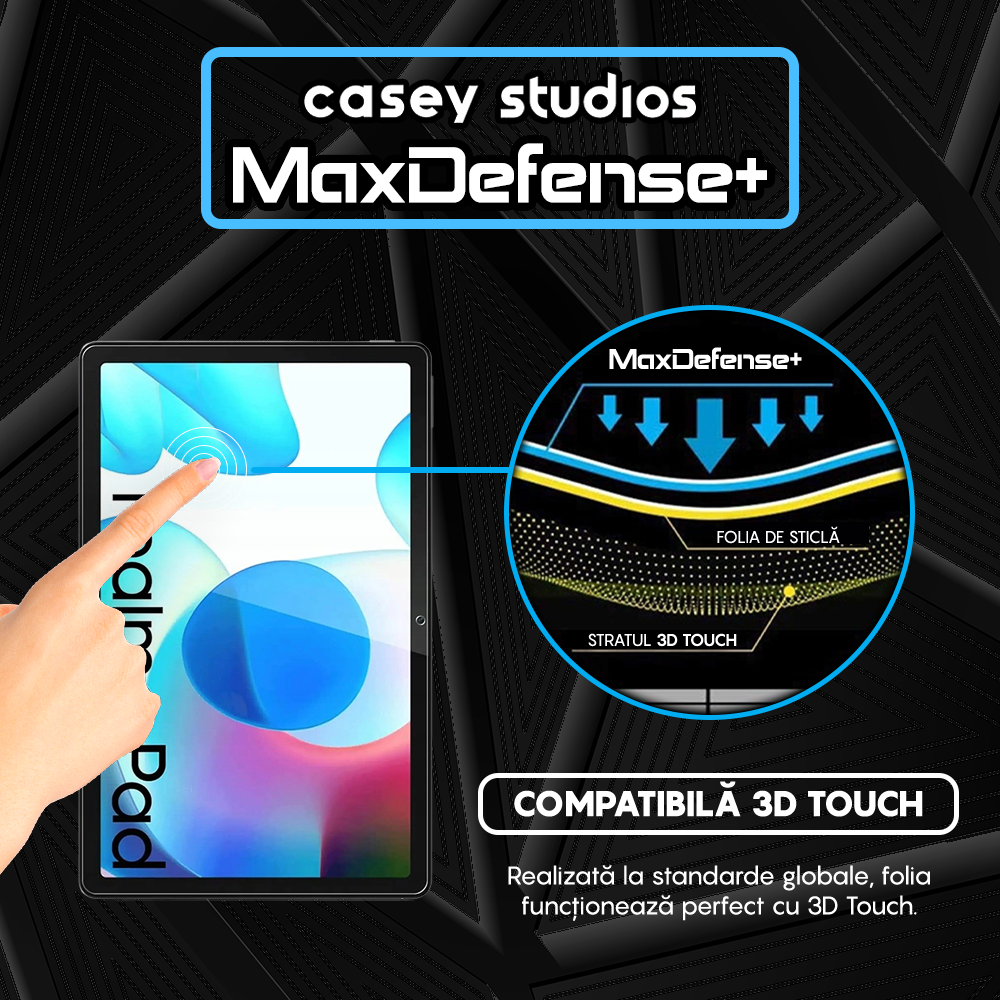Folie Sticla MaxDefense+ - Realme Pad 10.4" 2021 - Clear