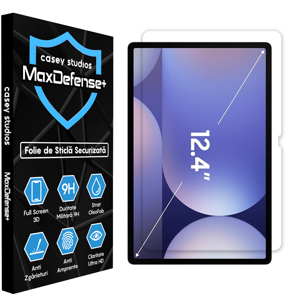 Folie Sticla MaxDefense+ - Samsung Galaxy Tab S10+ - Clear