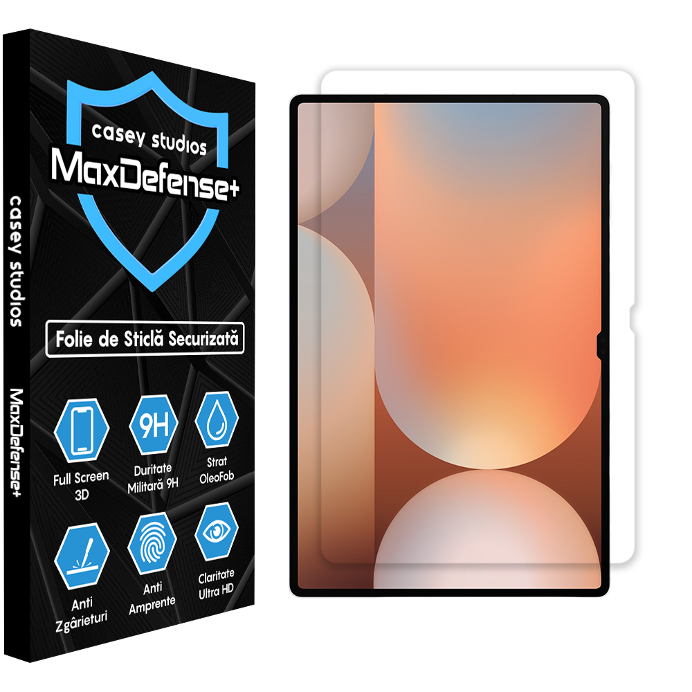 Folie Sticla MaxDefense+ - Samsung Galaxy Tab S10 Ultra - Clear