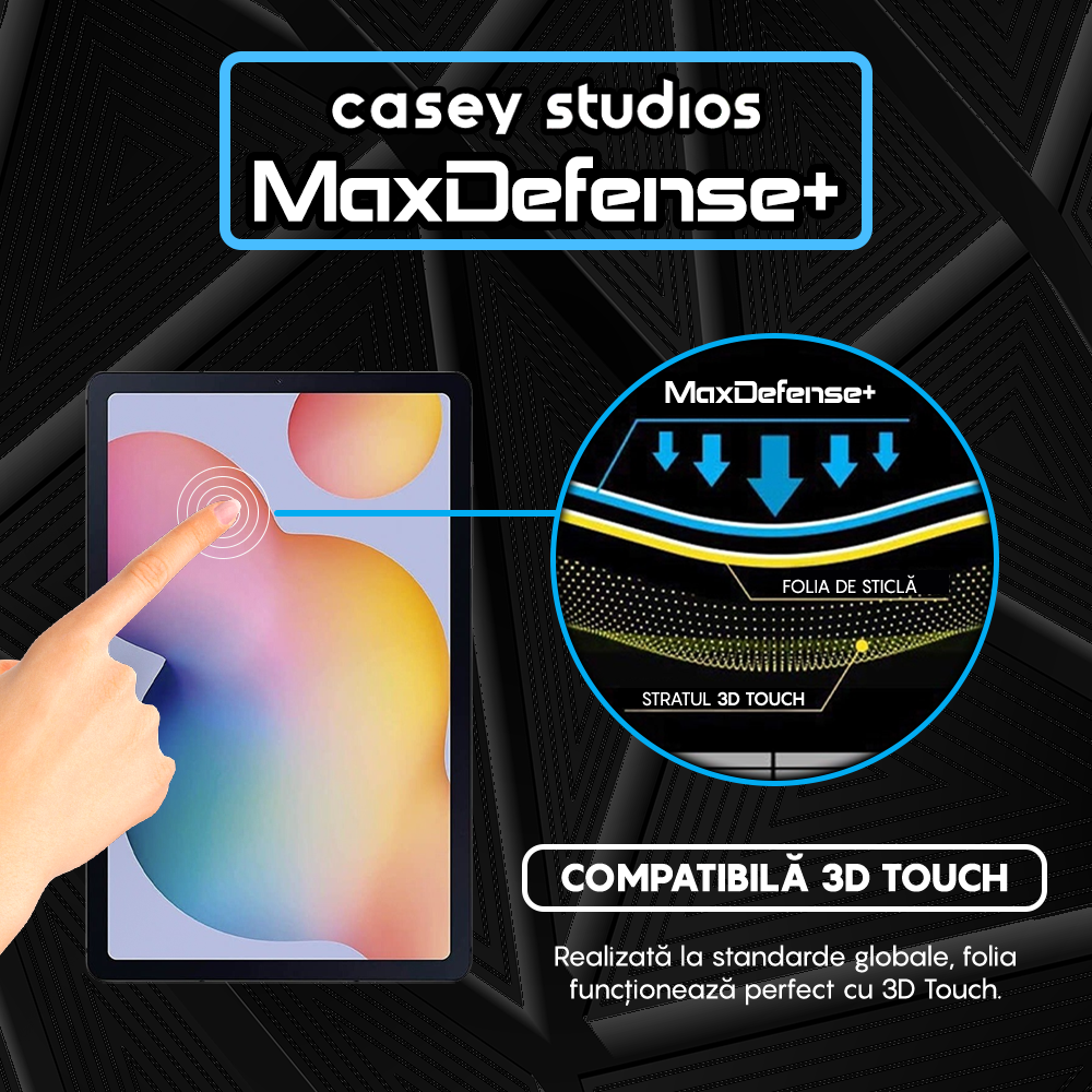 Folie Sticla MaxDefense+ - Samsung Galaxy Tab S6 Lite 2022 10.4" (P610/P613/P615/P619) - Clear