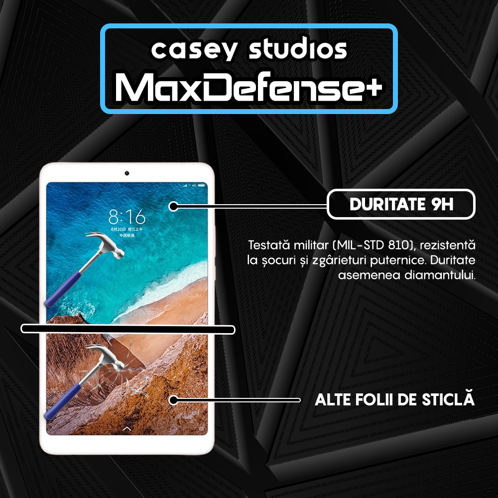 Folie Sticla MaxDefense+ - Xiaomi Mi Pad 4 Plus 10.1" - Clear